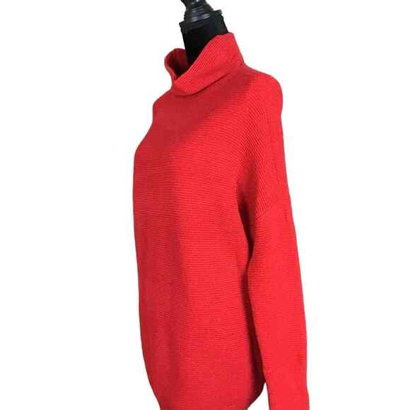 RDI Womens XL Sweater Red Ribbed Turtleneck Pullover Long Sleeve Soft Knit - Picture 10 of 14